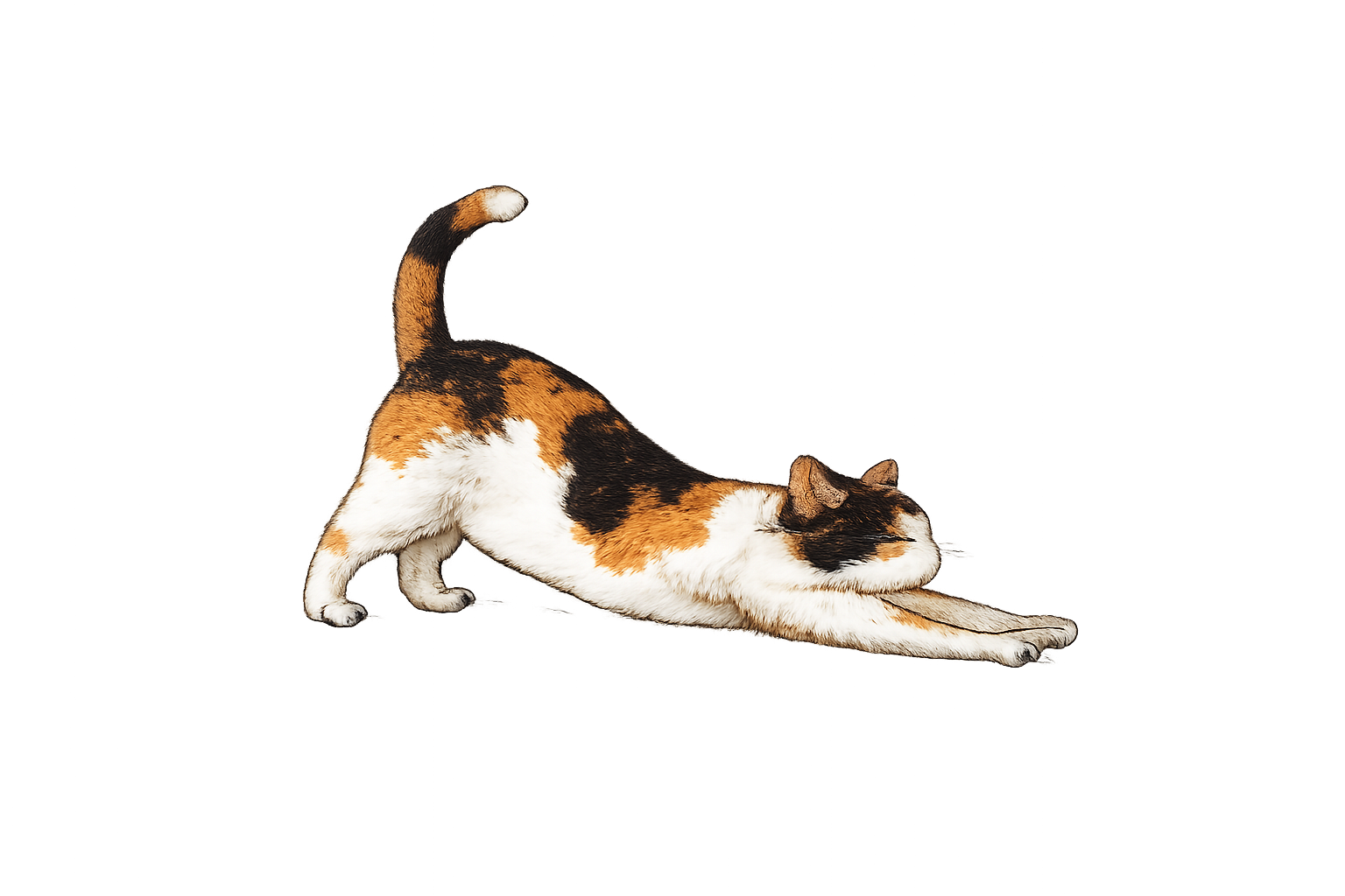 伸びをする猫のビジュアル